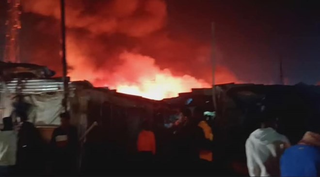 SOMALILAND: A Strong Fire Engulfed The Gobonimo Market In Hargeisa